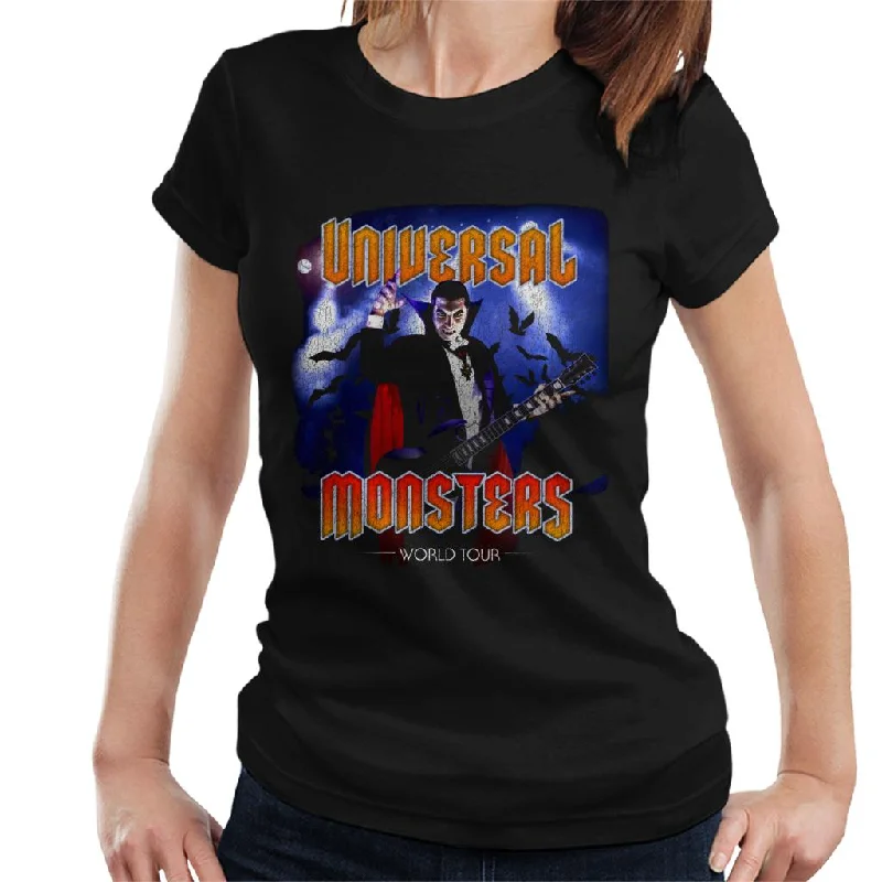 Universal Studios Monsters Dracula On Tour Women's T-Shirt Lace Blend Ribbed Blend Corduroy Blend Universal Studios Monsters Dracula On Tour Women's T-Shirt Lace Blend Ribbed Blend Corduroy Blend