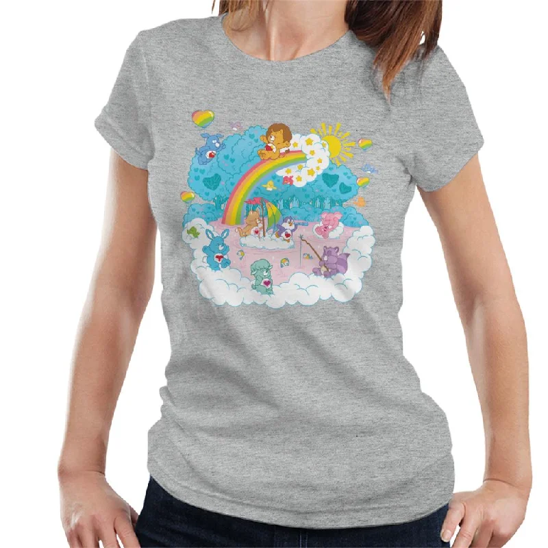 Care Bears Cousins Rainbow Lake Women's T-Shirt Mesh Blend Leather Blend Suede Blend