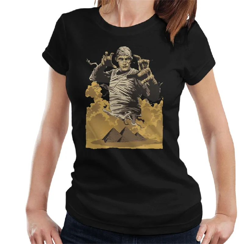 The Mummy Sandstorm Women's T-Shirt Collared T-Shirt Boat Neck A-Line