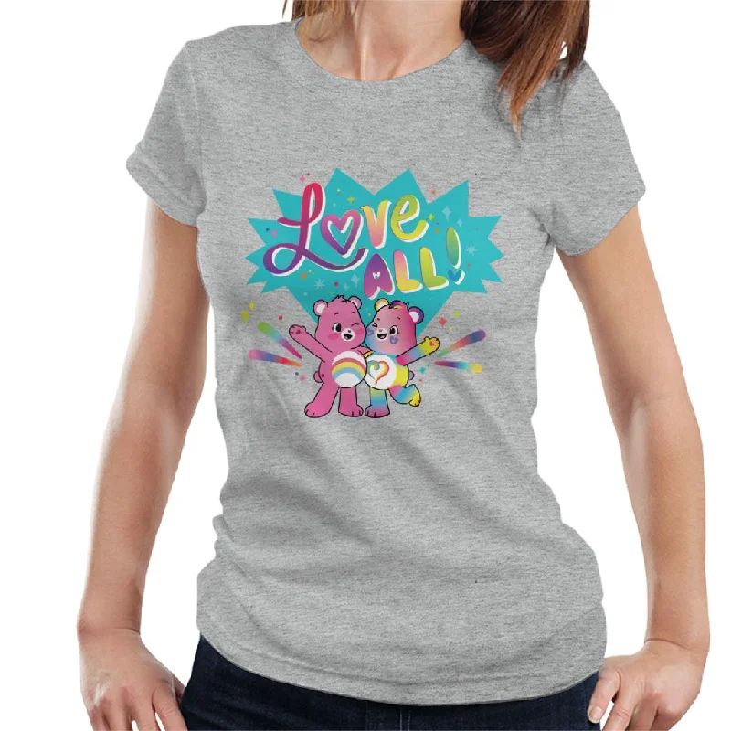 Care Bears Togetherness Bear Love All Women's T-Shirt Basic T-Shirt Crew Neck Short Sleeve