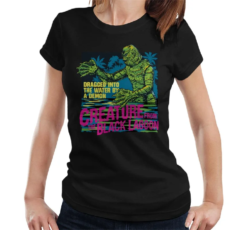 The Creature From The Black Lagoon Dragged Demon Women's T-Shirt Iron Safe Non-Iron Wrinkle Free The Creature From The Black Lagoon Dragged Demon Women's T-Shirt Iron Safe Non-Iron Wrinkle Free