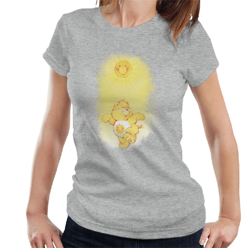 Care Bears Funshine Bear Dancing In The Sun Women's T-Shirt Print Jacquard Patchwork