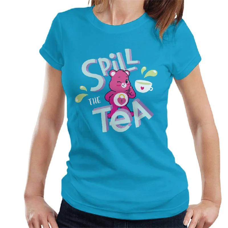 Care Bears Unlock The Magic Spill The Tea Women's T-Shirt Beaded Sequined Faux Fur