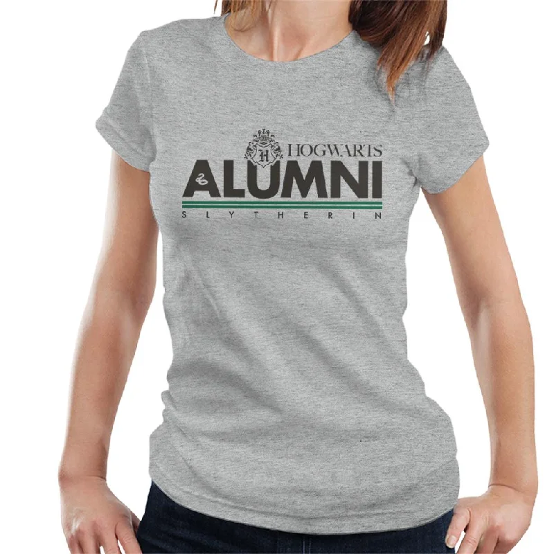 Harry Potter Hogwarts Alumni Slytherin Women's T-Shirt Houndstooth Herringbone Solid Harry Potter Hogwarts Alumni Slytherin Women's T-Shirt Houndstooth Herringbone Solid