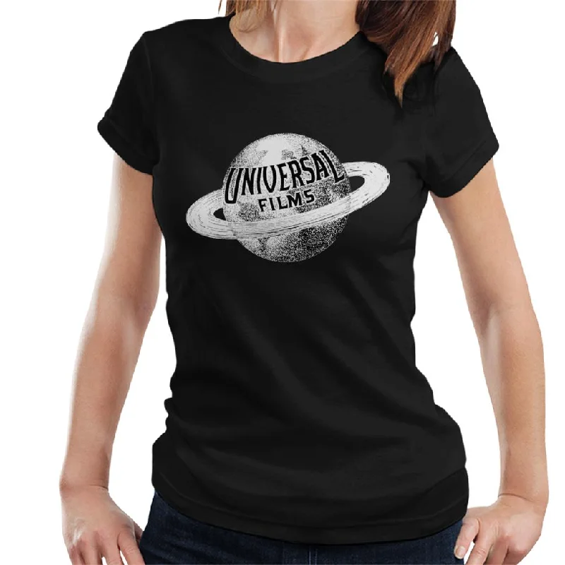 Universal Pictures 109th Birthday Logo Women's T-Shirt Terry Blend Velvet Blend Canvas Blend Universal Pictures 109th Birthday Logo Women's T-Shirt Terry Blend Velvet Blend Canvas Blend
