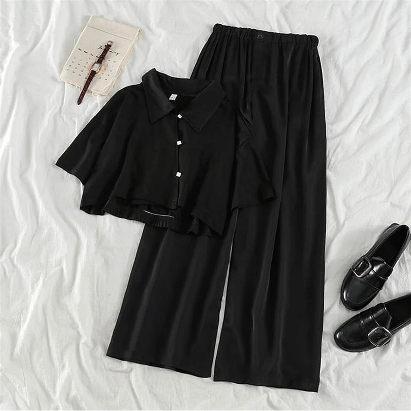 Wjczt Women's Suit Retro Summer Popular Women's T-shirt High Waist Wide Leg Pants Two-piece Suit Harajuku Undefined Dropshipping Beaded Sequined Faux Fur Wjczt Women's Suit Retro Summer Popular Women's T-shirt High Waist Wide Leg Pants Two-piece Suit Harajuku Undefined Dropshipping Beaded Sequined Faux Fur