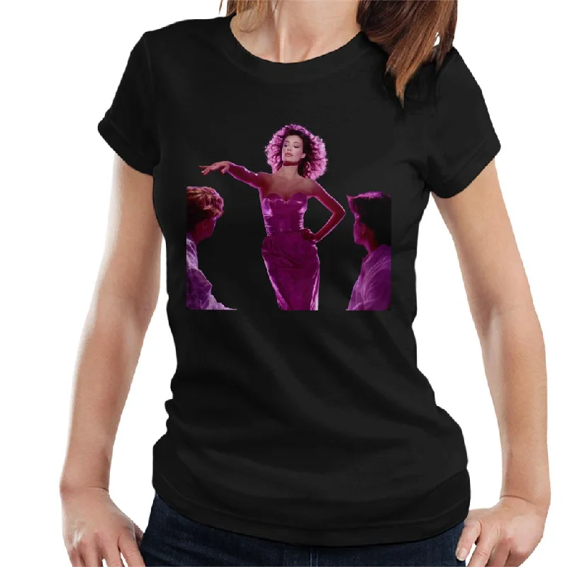 Weird Science Lisa Wearing Pink Dress Women's T-Shirt Faux Fur Fabric Real Fur Fabric Shearling Fabric Weird Science Lisa Wearing Pink Dress Women's T-Shirt Faux Fur Fabric Real Fur Fabric Shearling Fabric
