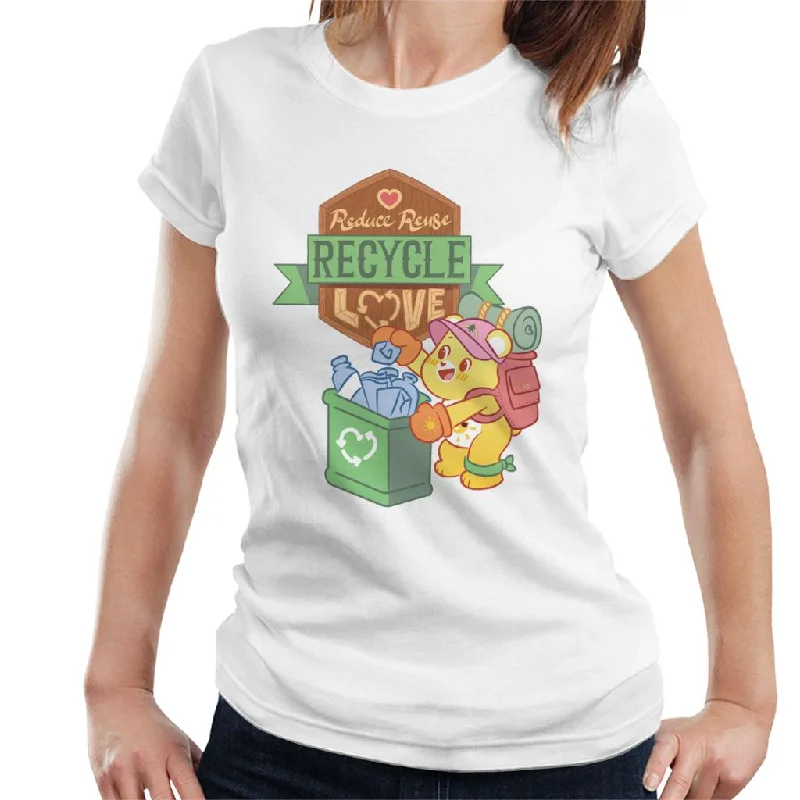 Care Bears Unlock The Magic Reduce Reuse Recycle Love Women's T-Shirt Cotton Fabric Linen Fabric Terry Fabric
