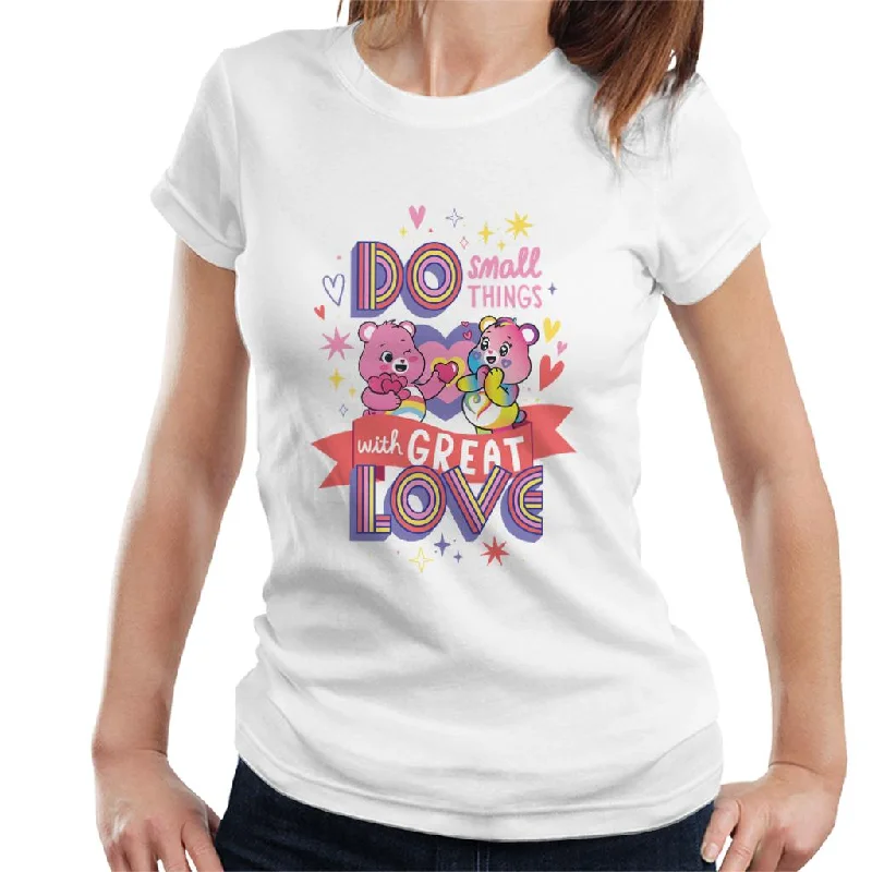 Care Bears Togetherness Bear Great Love Women's T-Shirt V-Neck T-Shirt Long Sleeve Cotton