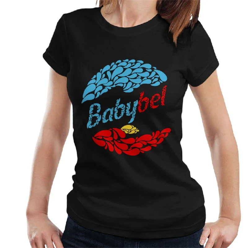 Baby Bel Blue And Red Droplets Women's T-Shirt Striped Floral Plaid