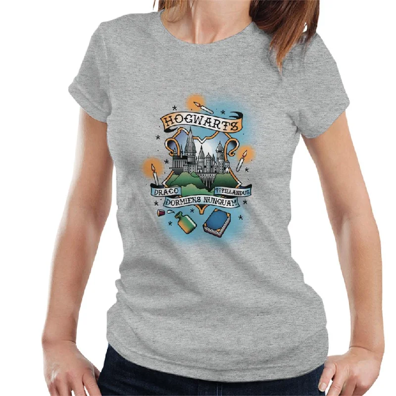 Harry Potter Hogwarts Draco Dormiens Nunquam Titillandus Women's T-Shirt Terry Blend Velvet Blend Canvas Blend Harry Potter Hogwarts Draco Dormiens Nunquam Titillandus Women's T-Shirt Terry Blend Velvet Blend Canvas Blend