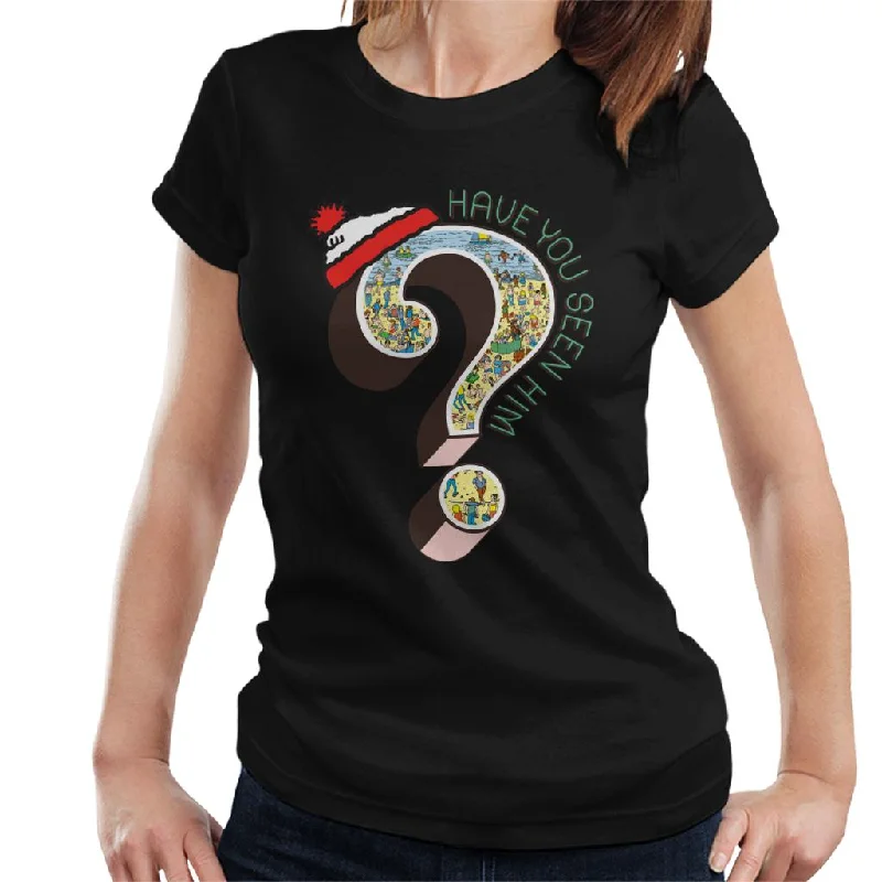 Where's Wally Question Mark Have You Seen Him Women's T-Shirt Iron Safe Non-Iron Wrinkle Free Where's Wally Question Mark Have You Seen Him Women's T-Shirt Iron Safe Non-Iron Wrinkle Free