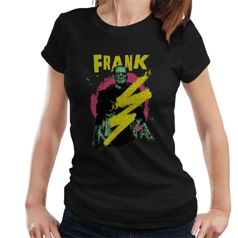 Frankenstein Frank Electric Shock Women's T-Shirt Spandex Blend Rayon Blend Denim Blend Frankenstein Frank Electric Shock Women's T-Shirt Spandex Blend Rayon Blend Denim Blend