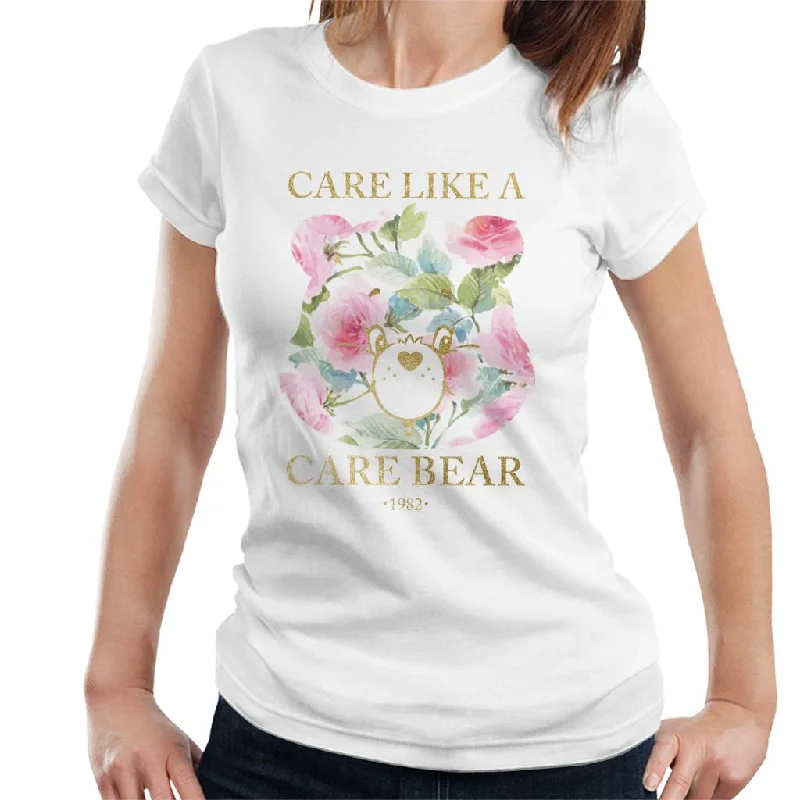 Care Bears Care Like A Care Bear Women's T-Shirt Spandex Blend Rayon Blend Denim Blend
