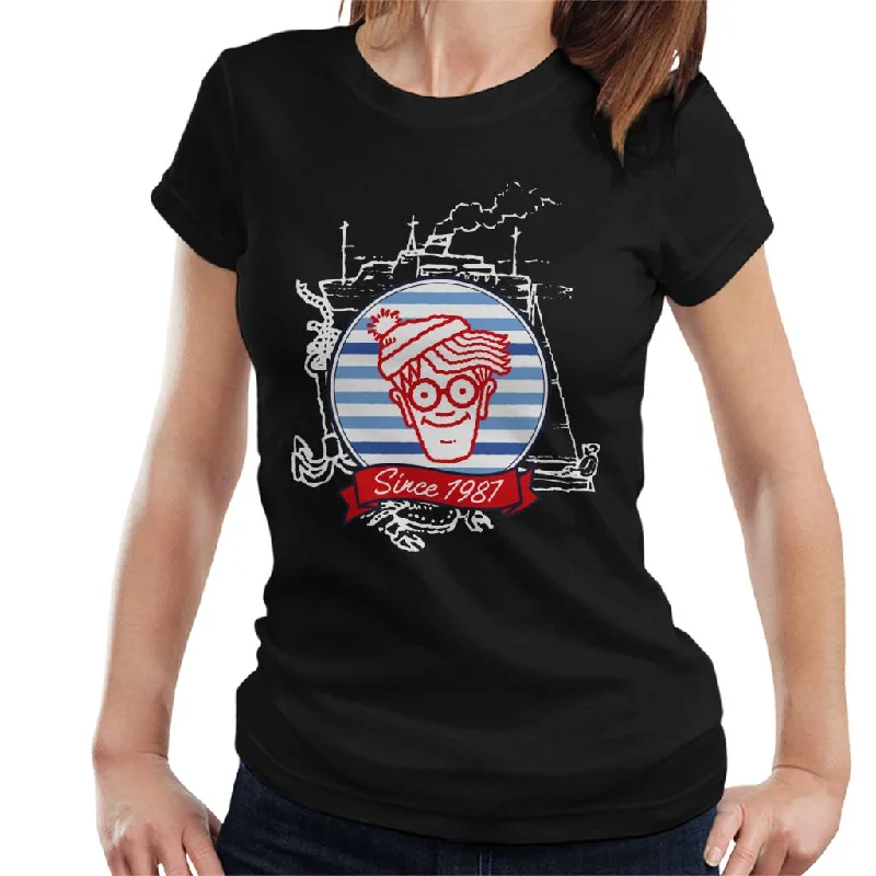 Where's Wally Since 1987 Boat Women's T-Shirt Fashionable Trendy Casual