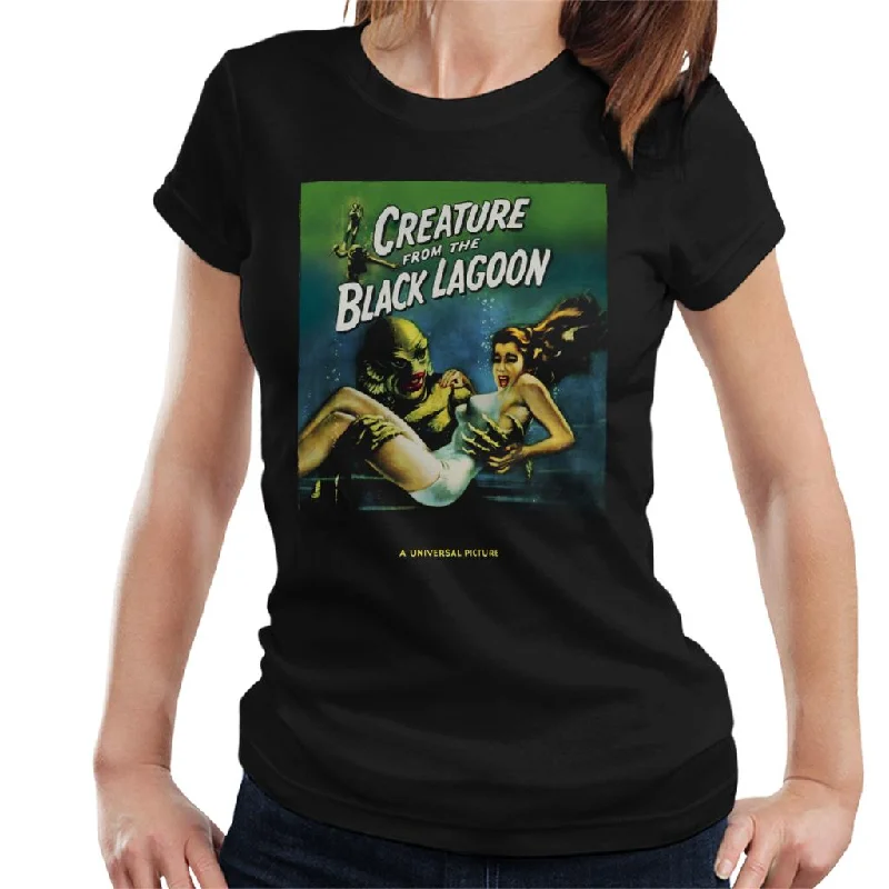The Creature From The Black Lagoon Carrying Kay Women's T-Shirt Rayon Velvet Corduroy The Creature From The Black Lagoon Carrying Kay Women's T-Shirt Rayon Velvet Corduroy