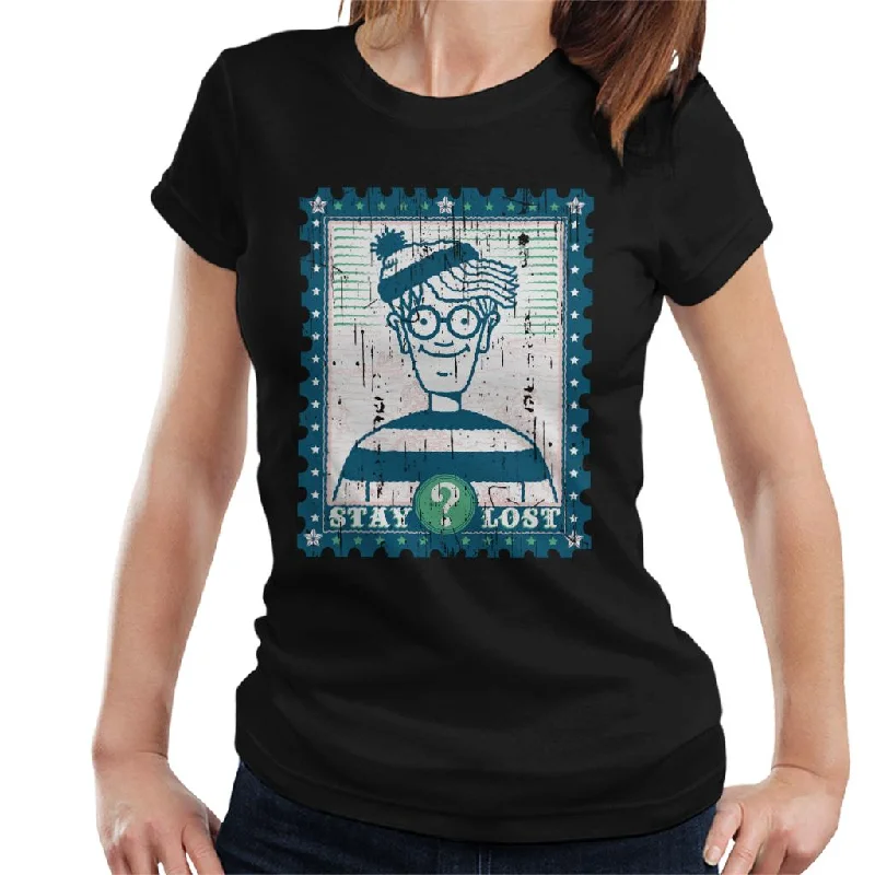 Where's Wally At Sea Stay Lost Women's T-Shirt Chenille Brocade Lace