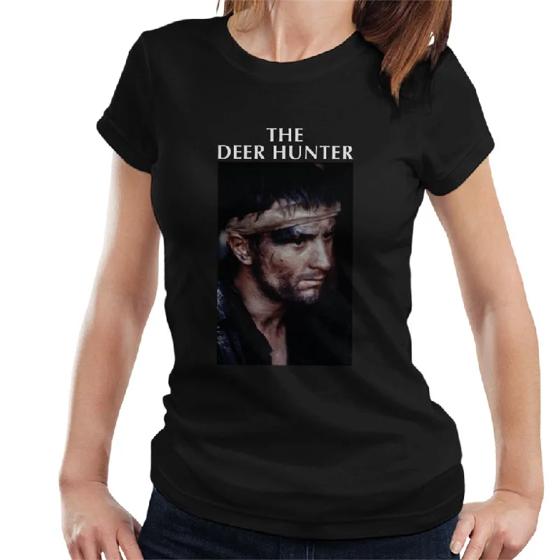 The Deer Hunter Michael In Saigon Women's T-Shirt Hooded Caped Shawl Collar