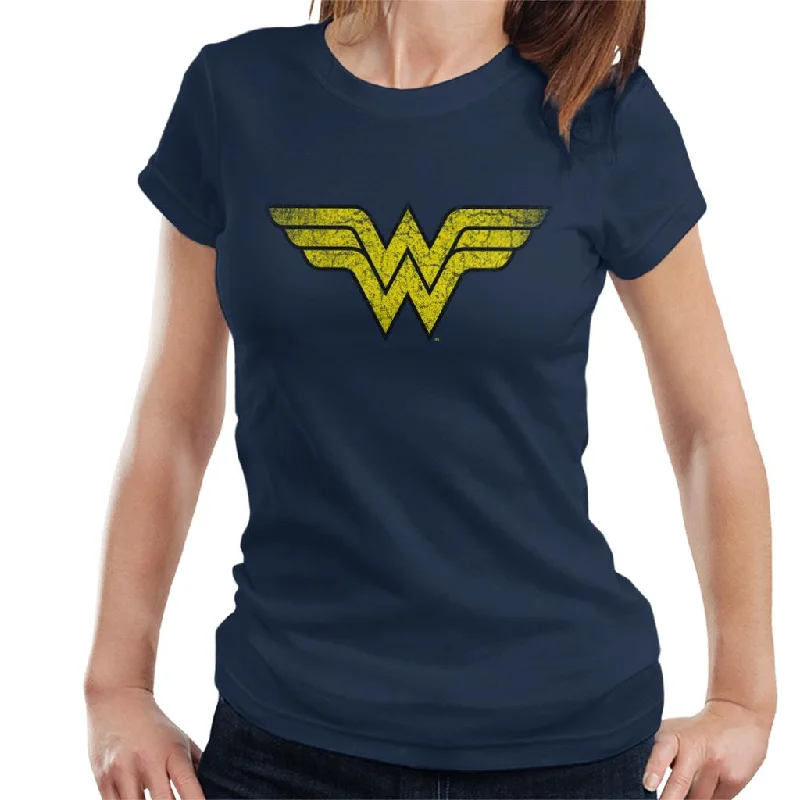Wonder Woman Faded Yellow Logo Women's T-Shirt Oversized T-Shirt Spandex breathable