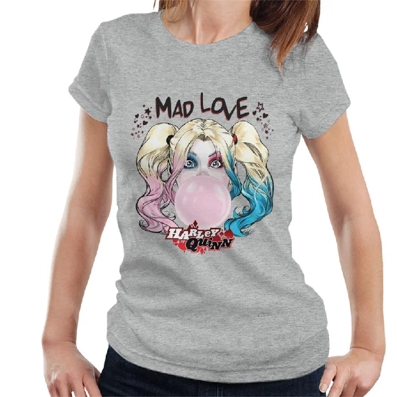 Batman Harley Quinn Bubblegum Mad Love Women's T-Shirt Graphic T-Shirt Round Neck Polyester Batman Harley Quinn Bubblegum Mad Love Women's T-Shirt Graphic T-Shirt Round Neck Polyester