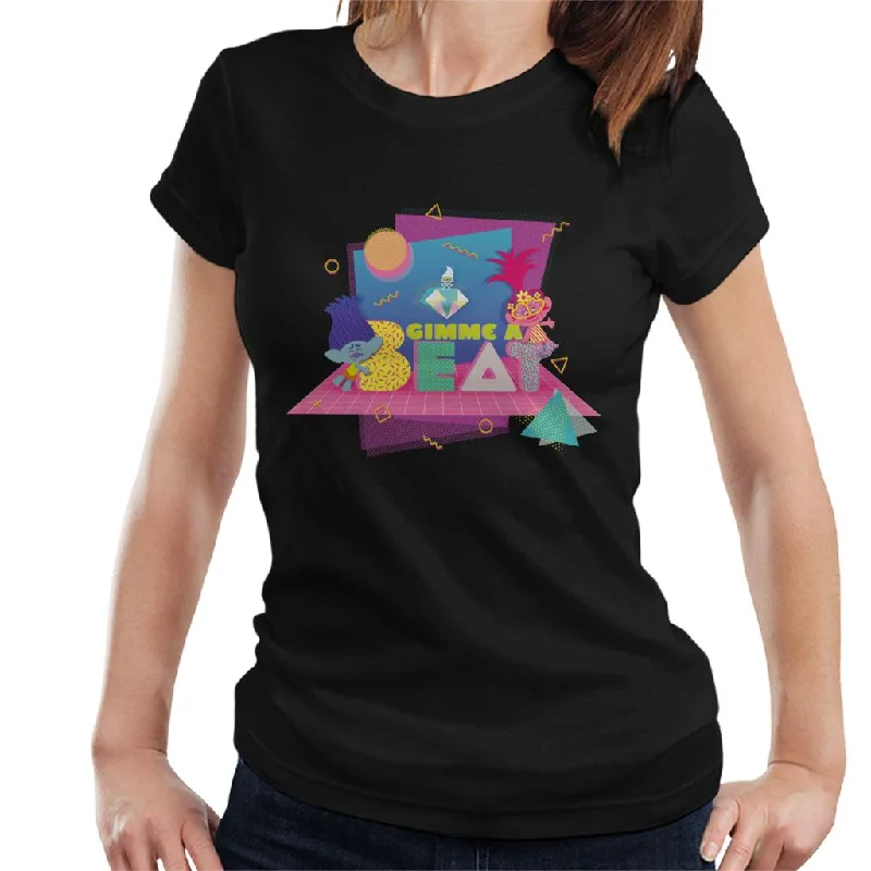 Trolls Gimme A Beat Women's T-Shirt Collared Crew Neck Turtle Neck