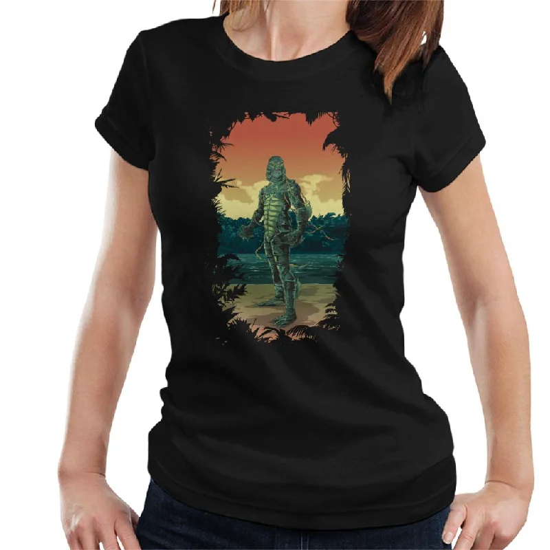 The Creature From The Black Lagoon Full Body Seaweed Women's T-Shirt Plaid T-Shirt Polka Dot Checkered The Creature From The Black Lagoon Full Body Seaweed Women's T-Shirt Plaid T-Shirt Polka Dot Checkered