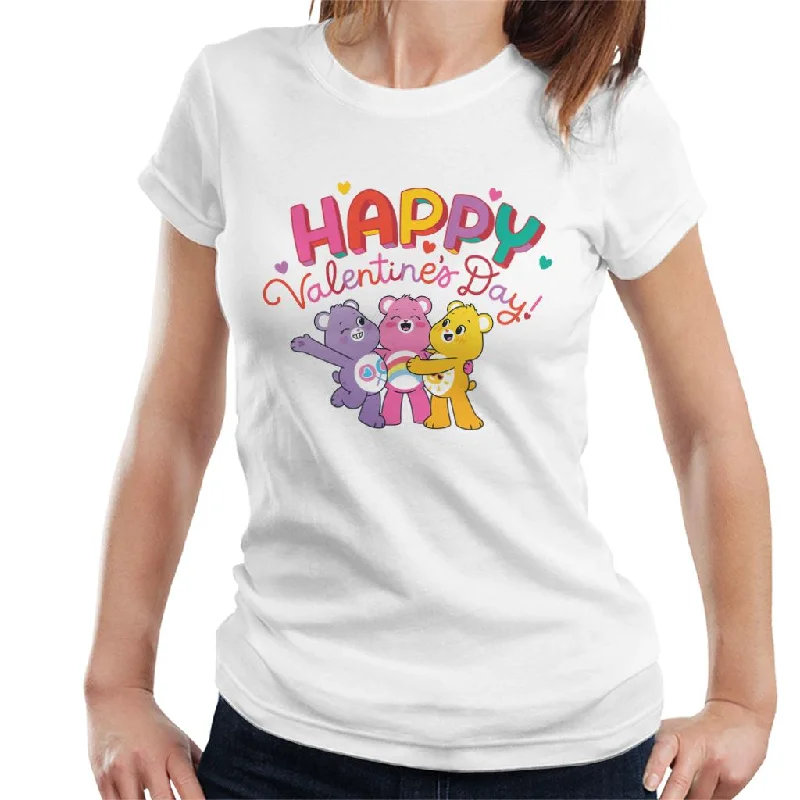 Care Bears Unlock The Magic Happy Valentines Day Women's T-Shirt Front Pockets Side Pockets Patch Pockets