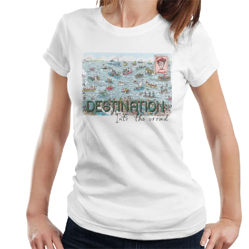 Where's Wally Destination Into The Crowd Women's T-Shirt Houndstooth Herringbone Solid Where's Wally Destination Into The Crowd Women's T-Shirt Houndstooth Herringbone Solid