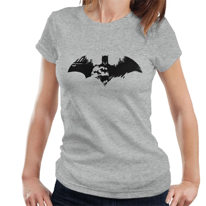 Batman Bat Symbol In Gotham City Women's T-Shirt Thin T-Shirt Open Front Quick Dry
