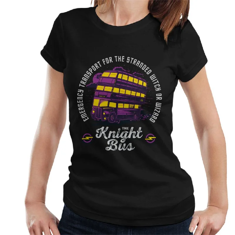 Harry Potter The Knight Bus Women's T-Shirt Real Fur Shearling Chenille