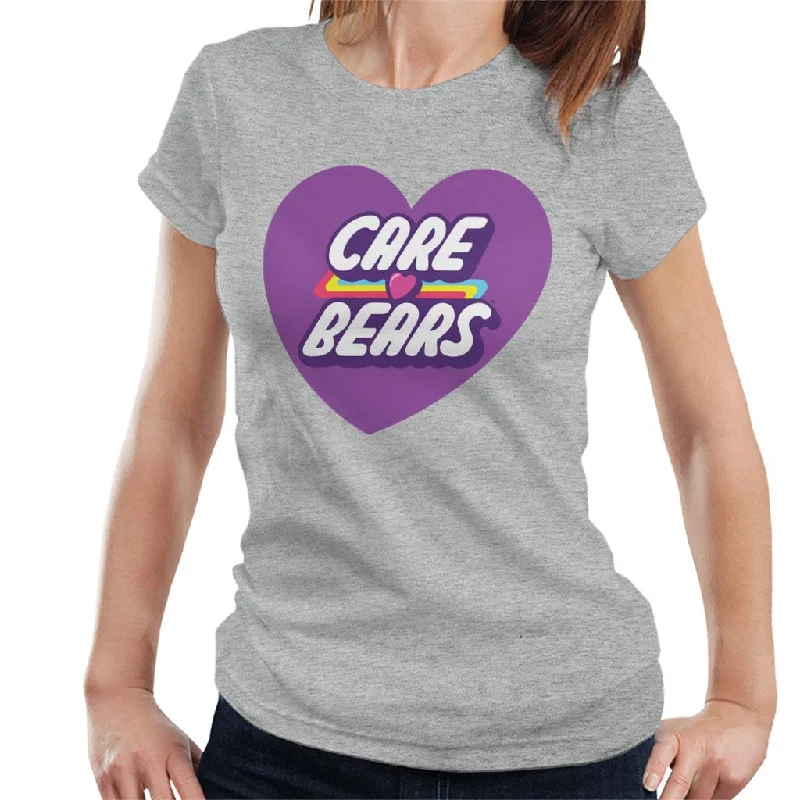 Care Bears Unlock The Magic Purple Heart Women's T-Shirt Print Jacquard Patchwork