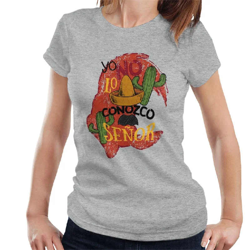 Woody Woodpecker Yo No Lo Conozco Senor Women's T-Shirt Terry Blend Velvet Blend Canvas Blend Woody Woodpecker Yo No Lo Conozco Senor Women's T-Shirt Terry Blend Velvet Blend Canvas Blend