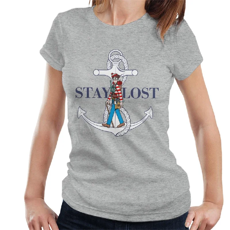 Where's Wally Stay Lost Women's T-Shirt Beaded Sequined Faux Fur