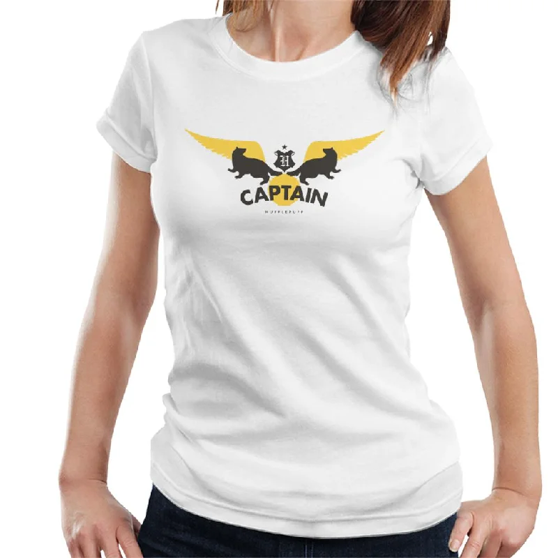 Harry Potter Golden Snitch Captain Hufflepuff Women's T-Shirt Fitted T-Shirt Seamless Stretchy