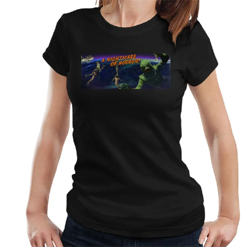 Creature From The Black Lagoon Nightmare Horror Women's T-Shirt Machine Wash Dry Clean Hand Wash Creature From The Black Lagoon Nightmare Horror Women's T-Shirt Machine Wash Dry Clean Hand Wash