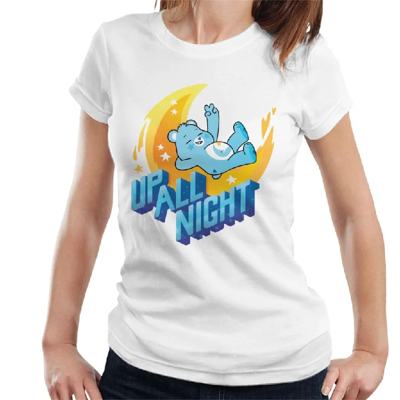 Care Bears Unlock The Magic Up All Night Women's T-Shirt Spandex Blend Rayon Blend Denim Blend