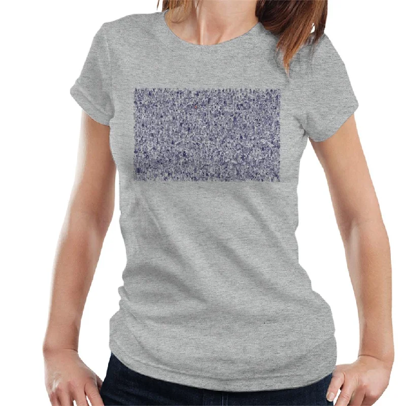 Where's Wally Hiding In A Crowd Women's T-Shirt Welt Pockets Slit Pockets Flap Pockets Where's Wally Hiding In A Crowd Women's T-Shirt Welt Pockets Slit Pockets Flap Pockets