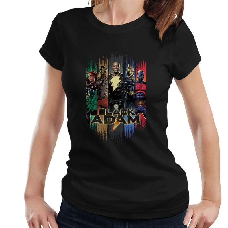 Black Adam And The Justice Society Of America Women's T-Shirt Rayon Fabric Velvet Fabric Corduroy Fabric Black Adam And The Justice Society Of America Women's T-Shirt Rayon Fabric Velvet Fabric Corduroy Fabric