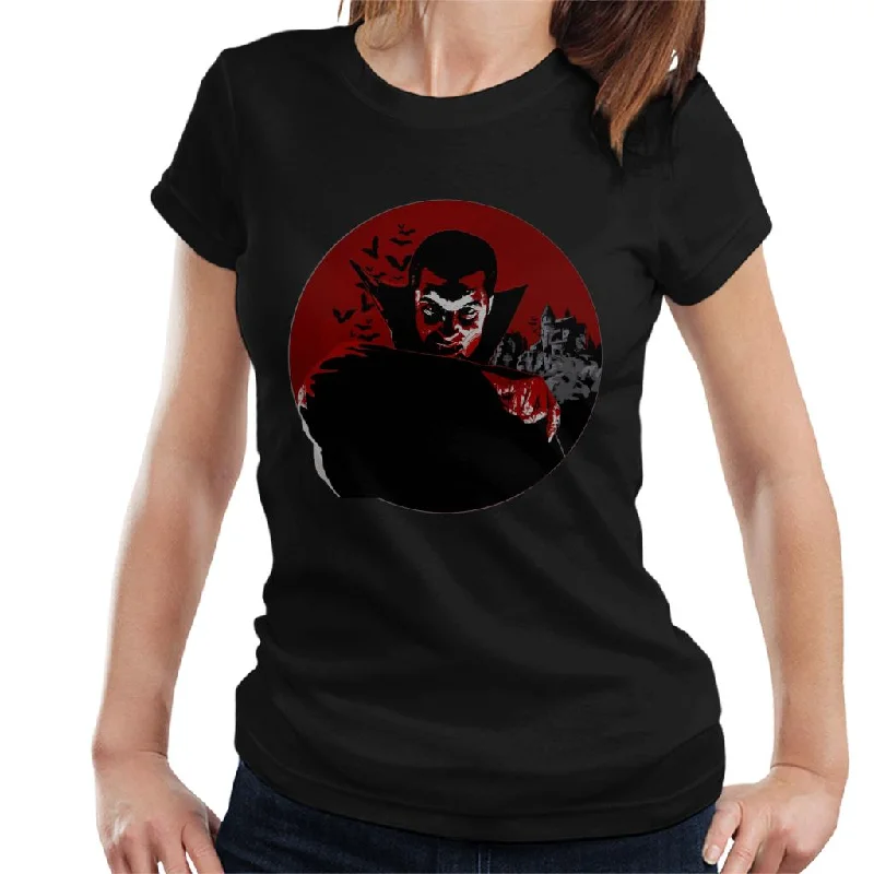 Dracula Thirsty For Blood Women's T-Shirt Striped Floral Plaid