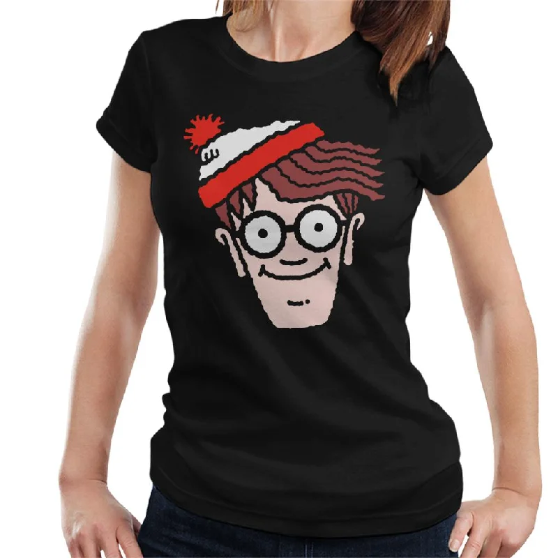 Where's Wally Character Head Women's T-Shirt Elegant Classic Vintage