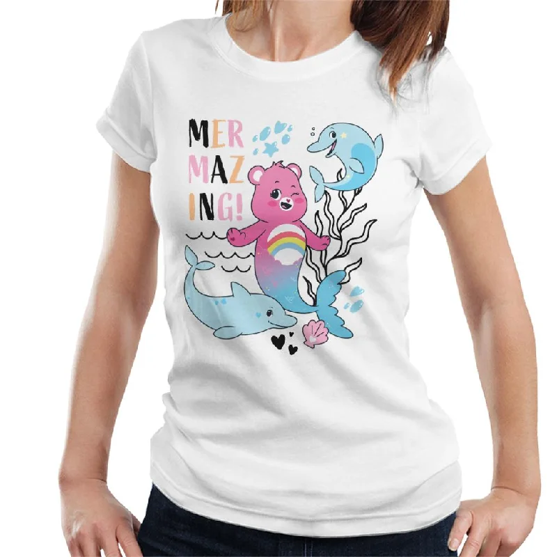 Care Bears Unlock The Magic Cheer Bear Mermazing Women's T-Shirt Wool Fabric Cashmere Fabric Tweed Fabric