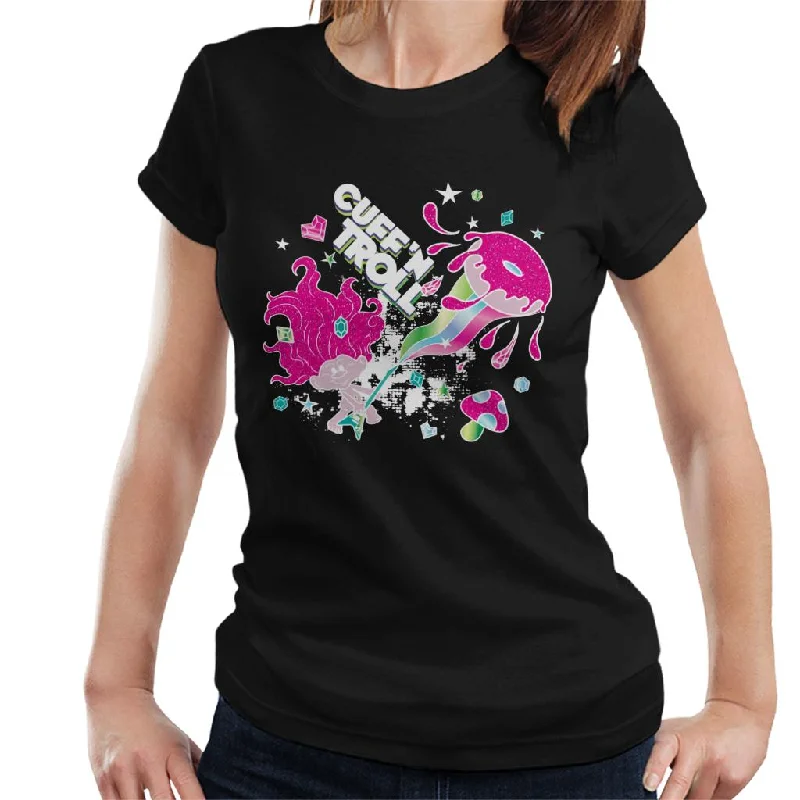 Trolls Cuff N Troll Women's T-Shirt Front Pockets Side Pockets Patch Pockets