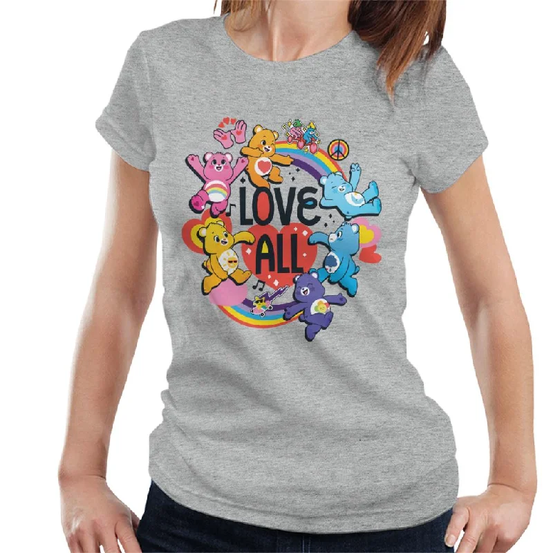 Care Bears Unlock The Magic Love All Women's T-Shirt Welt Pockets Slit Pockets Flap Pockets
