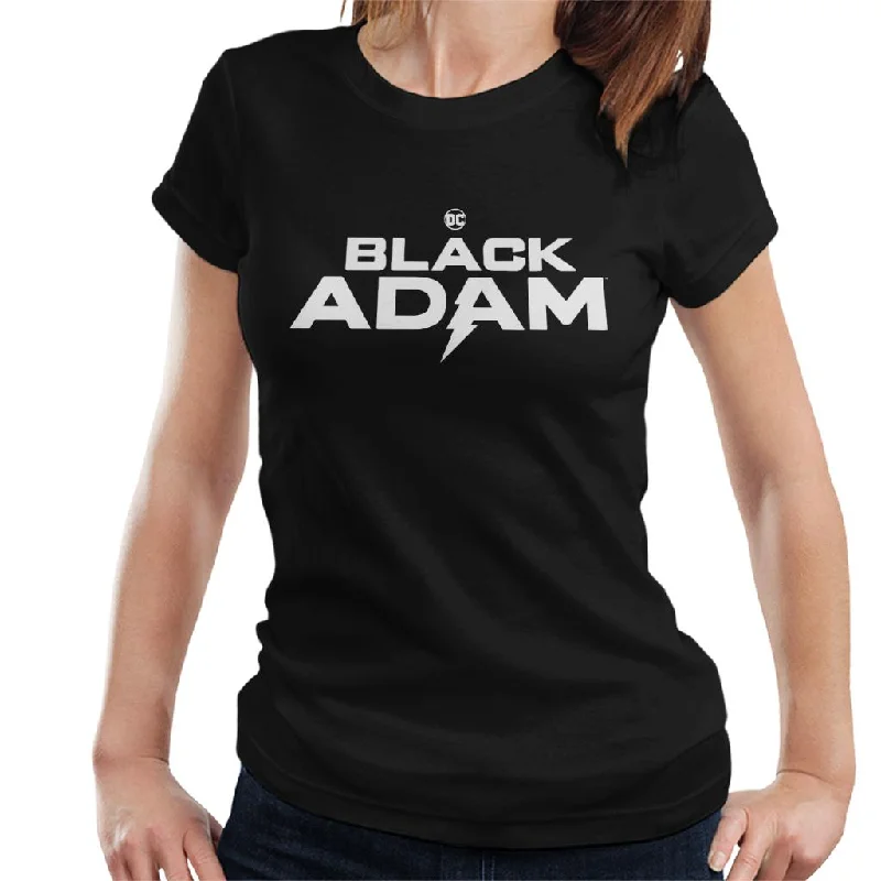 Black Adam Classic Logo Women's T-Shirt Mesh Fabric Canvas Fabric Denim Fabric