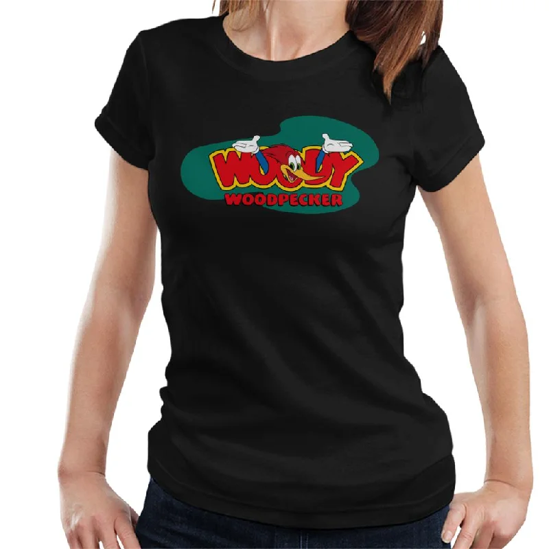 Woody Woodpecker Arms Through Os Logo Women's T-Shirt Cashmere Blend Cotton Blend Poly Blend Woody Woodpecker Arms Through Os Logo Women's T-Shirt Cashmere Blend Cotton Blend Poly Blend
