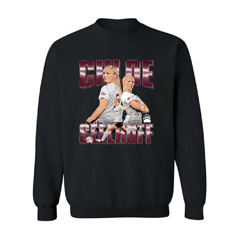 Montana - NCAA Women's Soccer : Chloe Seelhoff - Player Collage Crewneck Sweatshirt Hoodie with Rhinestones Sparkly Elegant Montana - NCAA Women's Soccer : Chloe Seelhoff - Player Collage Crewneck Sweatshirt Hoodie with Rhinestones Sparkly Elegant