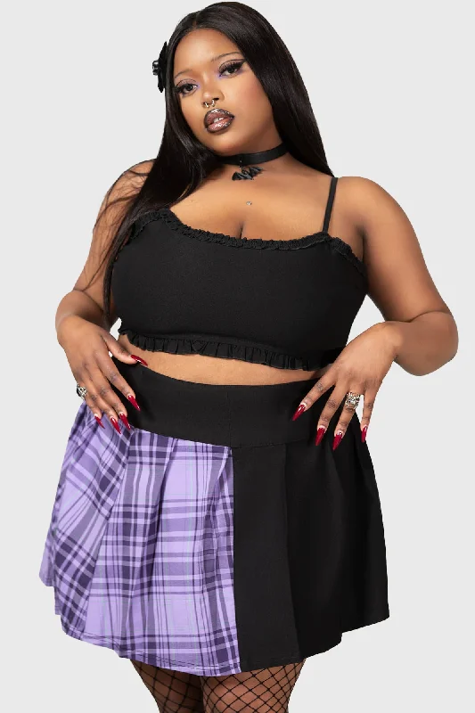 Ines Crop Top [PLUS] Asymmetrical Pockets Print