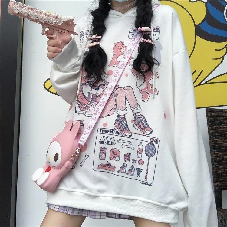 Pink Princess Gamer Hoodie Zip Hoodie Drawstring Kangaroo Pocket