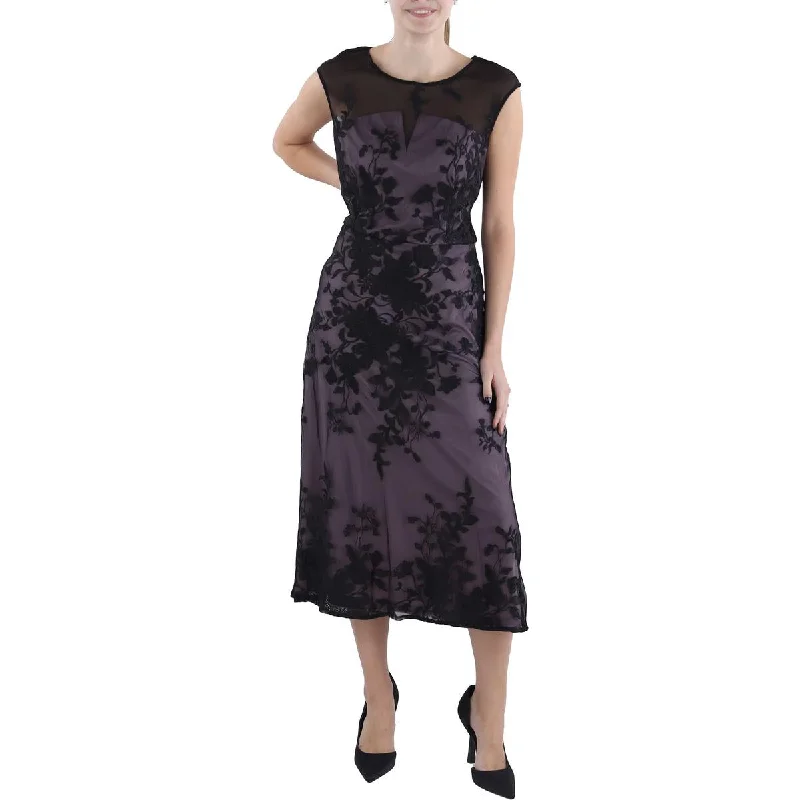 Womens Embroidered Midi Cocktail And Party Dress Tunics Brand named