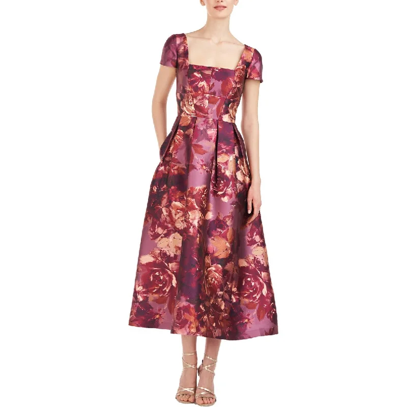 Womens Cap Sleeve Midi Cocktail And Party Dress Tunics Fashionable trendy